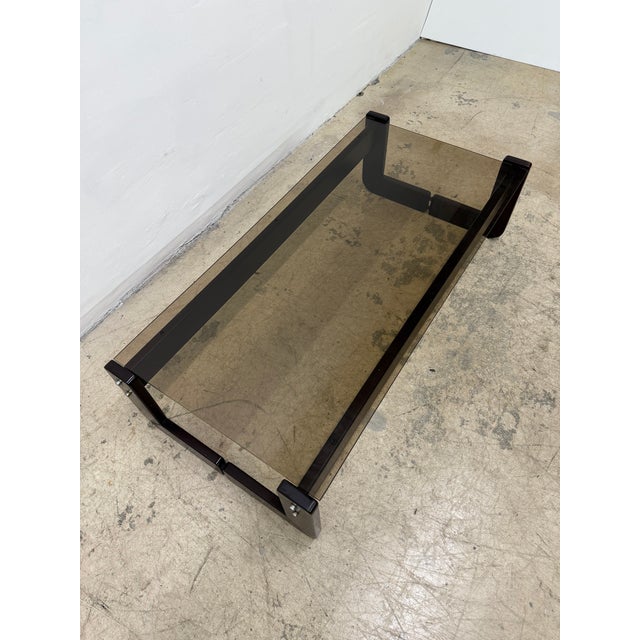 Percival Lafer Mp-97 Rosewood and Smoked Glass Coffee or Cocktail Table, 1970s For Sale - Image 12 of 13
