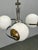 Metal Art Deco Czech Chrome and Opaline Glass Chandelier, 1930s For Sale - Image 7 of 12