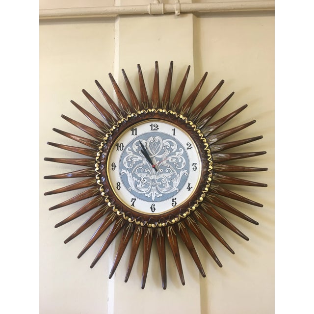 Vintage Wall Swacth Clock wood italian handcraf from Tuscania diameter 93 cm = 36.7" handmade wall clock made in Tuscania...