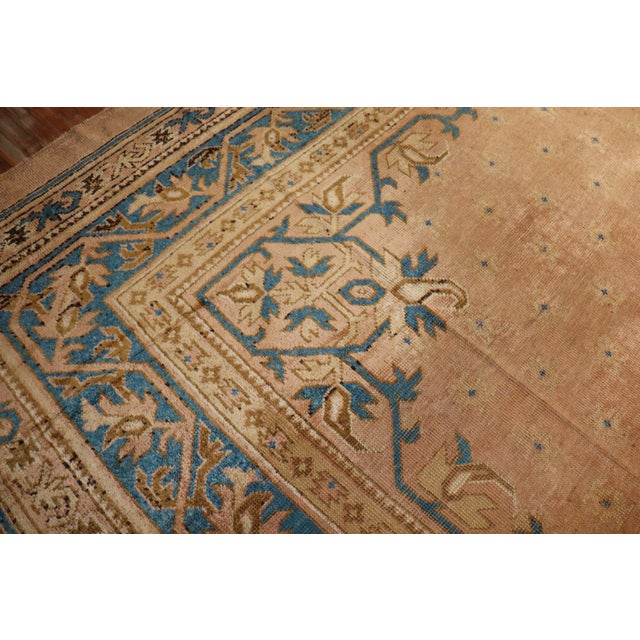 Early 20th Century Palace Size Salmon Antique Oushak Carpet - 16'4" x 25'4" For Sale - Image 5 of 6