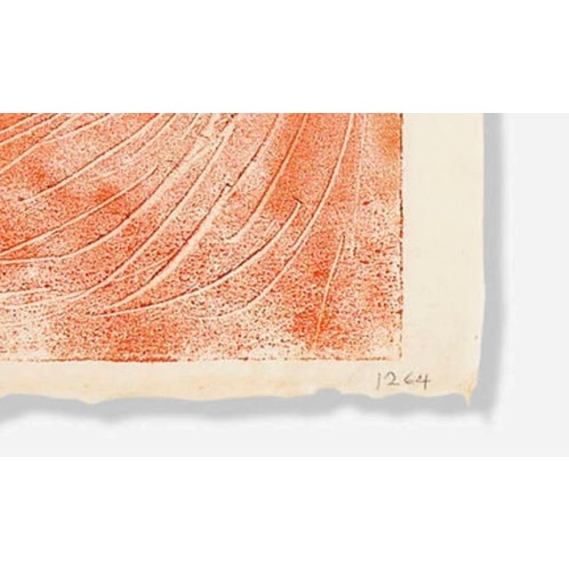 Mid-Century Modern 1940s Early Important Harry Bertoia Monotype, Framed For Sale - Image 3 of 8
