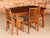 Mid century walnut extending dining table and 4 chairs by vanson, circa 1950s. The extension leaf stored underneath the...