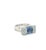 Natural Tanzanite and Diamond Bow Style Ring, featuring a captivating 2.20 carat Blue dominant Tanzanite, half bezel-set,...
