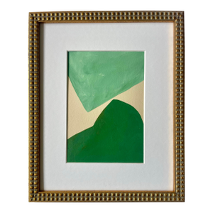 2026 "Stai Attento" Abstract Minimalist Painting on Paper by Artist r.k. Red