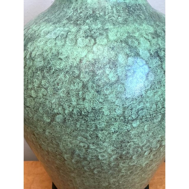 Vintage Hammered Metal Lamp For Sale - Image 10 of 12