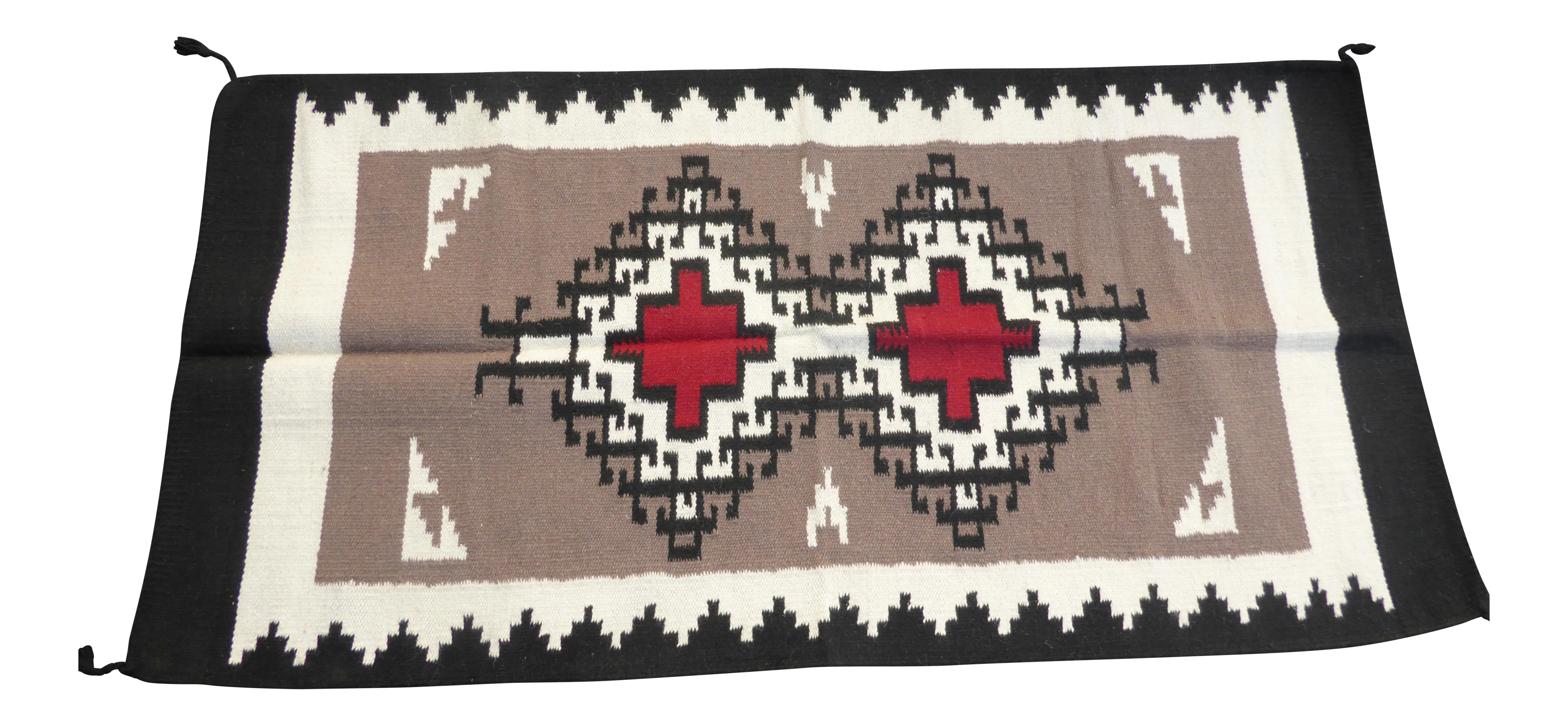 Southwestern Style Geometric Pattern Wool Blanket / Tapestry - image 0