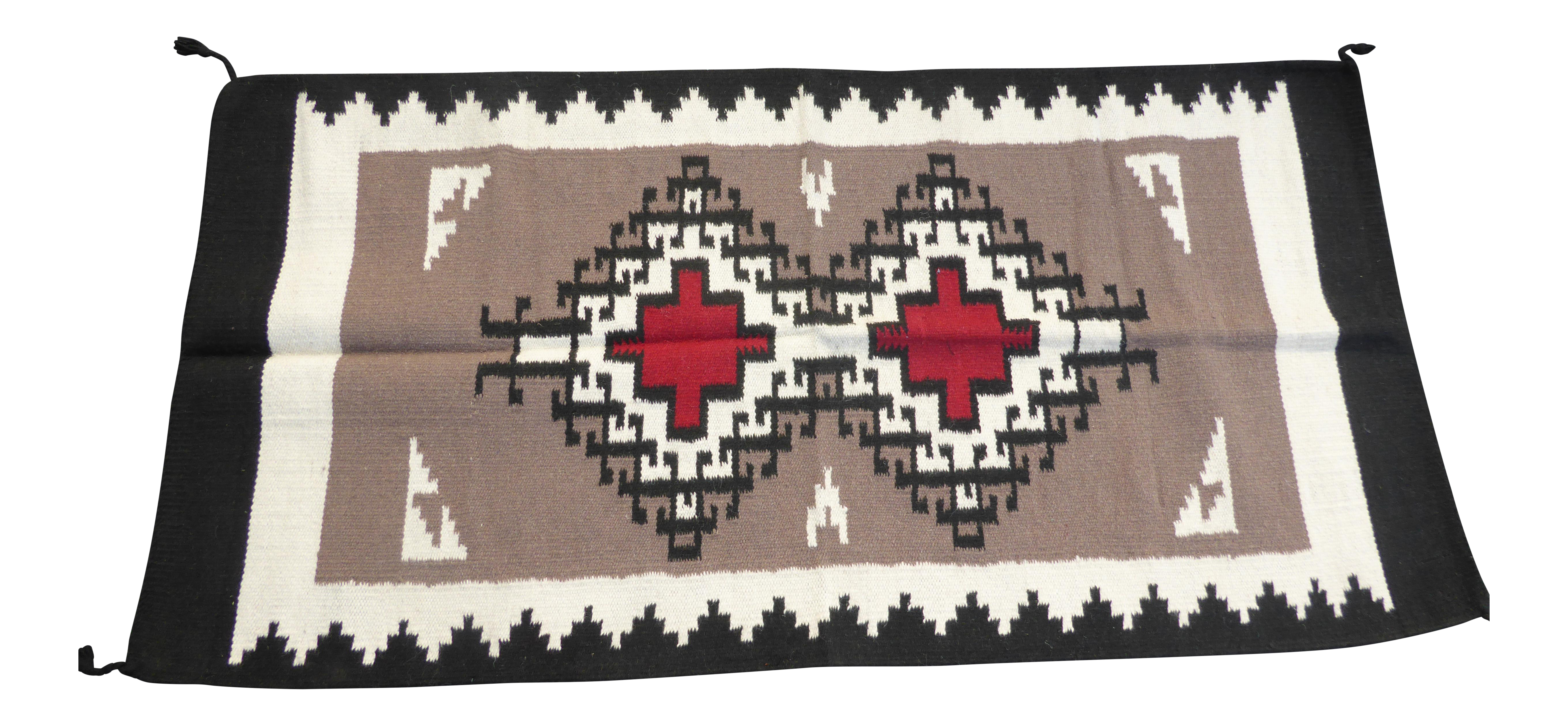 Southwestern Style Geometric Pattern Wool Blanket / Tapestry - image 0