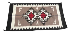 Southwestern Style Geometric Pattern Wool Blanket / Tapestry