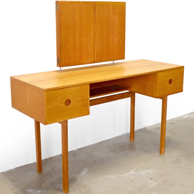 1950s Aksel Kjersgaard Vanity With Mirror Designed by Kai Kristiansen, Attributed For Sale - Image 9 of 11