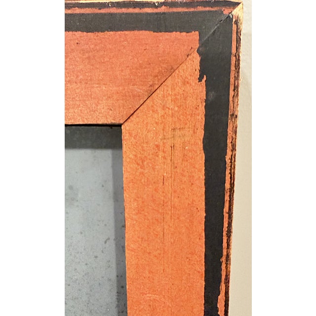 Rustic Red and Gold Vintage Wall Mirror For Sale - Image 13 of 14