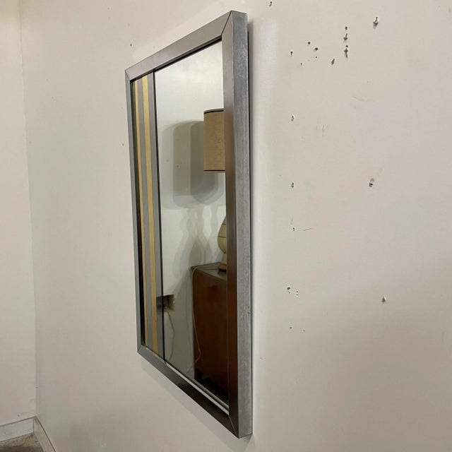 Paul Evans Style Mid Century Modern Mirror For Sale - Image 10 of 13