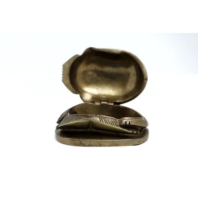 Vintage Brass Scarab Trinket Box For Sale - Image 11 of 12