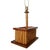 Restored 1950s Rattan & Koa Wood Planter Table Lamp With Large Copper Accent For Sale - Image 4 of 9