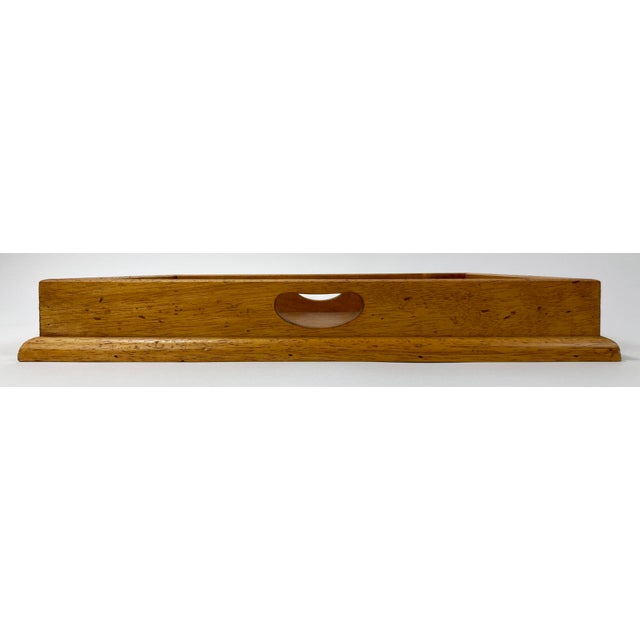 Traditional Vintage Large Ralph Lauren Handled Wood Tray For Sale - Image 3 of 11