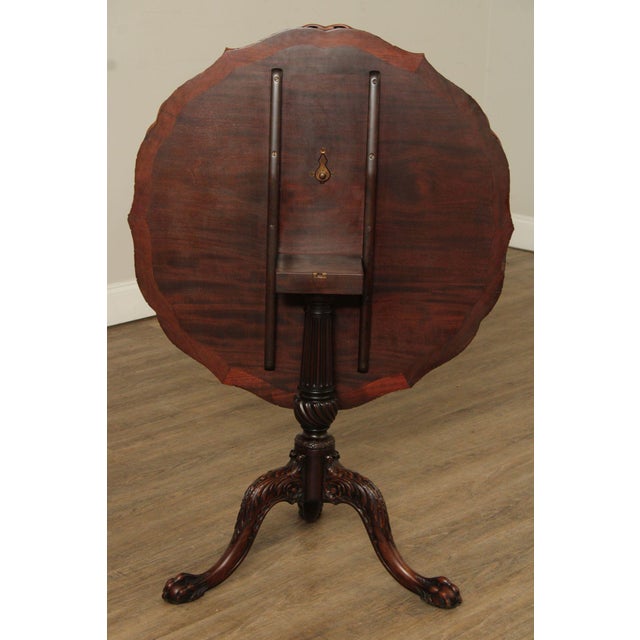 Wood Schmieg and Kotzian Georgian Style Mahogany Pie Crust Table For Sale - Image 7 of 12