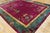 1920s Raspberry Red Floral Vase Antique Chinese Art Deco Carpet 8' 10" X 11' 6" Knotted Wool Rug For Sale - Image 9 of 9