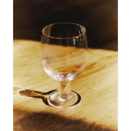 Glass Mouth-Blown Crystal Glass Carafe and Drinking Glass by Aldo Bakker, Set of 2 For Sale - Image 7 of 13