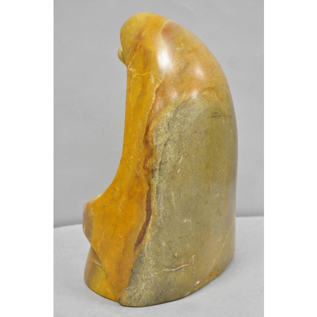 Vintage Seymour Shuren Modern Carved Alabaster Mother & Child Figure Sculpture For Sale - Image 12 of 17