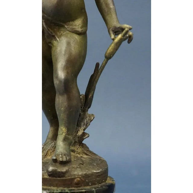 Bronzed Metal La Source Liberty Sculpture of Cherubic Putto by Ernest Justin Ferrand, 19th Century For Sale - Image 18 of 18