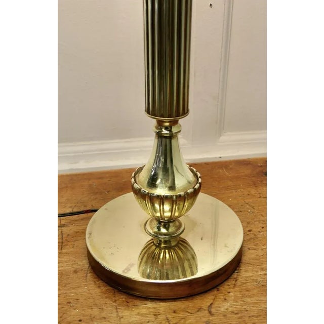 1960s Central Brass Column Table Lamp, 1960s For Sale - Image 5 of 10