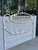 White Vintage Elliotts Design White Enameled King Headboard & Footboard Bed No Rails For Sale - Image 8 of 12