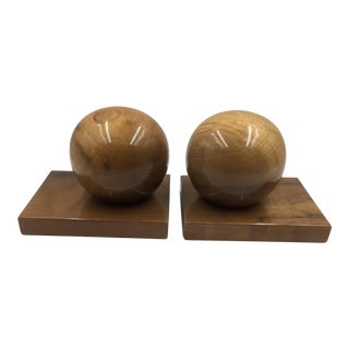 Vintage Myrtle Wood Bookends - a Pair For Sale