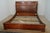 King Bed by Henredon. Store item #573. It features leather nailhead headboard and solid wood construction. Artificially...