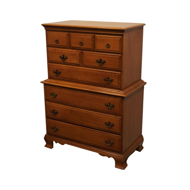 SUMTER CABINET Solid Hard Rock Maple Colonial Early American 36" Chest on Chest 50.25" High 36" Wide 18.5" Deep We...