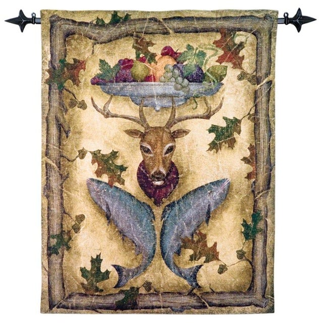 This beautiful tapestry is woven on a jacquard loom by skilled weavers, keeping alive the centuries old tradition of...