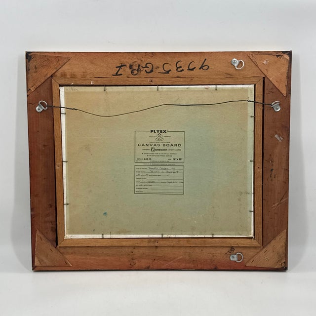Brown Vintage Signed Swedish Copper Still Life Oil Painting, Framed For Sale - Image 8 of 12