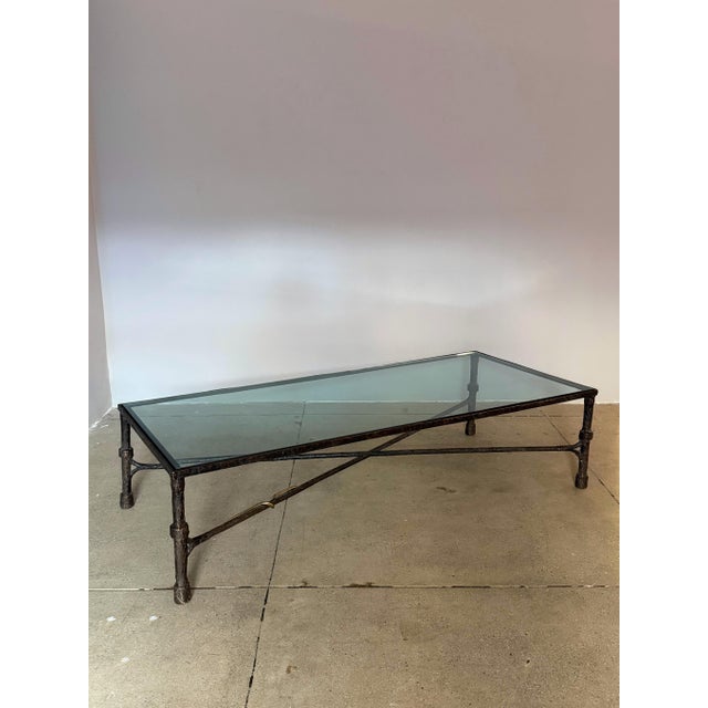 Christopher Chodoff “Etruscan” Bronze and Glass Coffee Table For Sale - Image 9 of 11