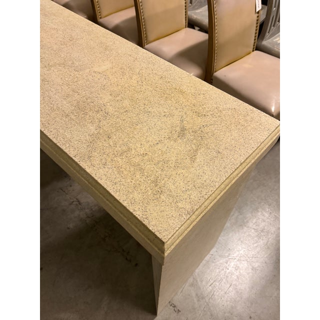 Bespoke Geometric Faux Stone Console Table For Sale - Image 11 of 12