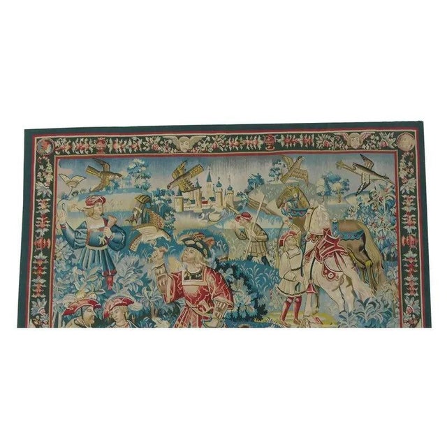 Vintage Tapestry Depicting Royal Figures For Sale - Image 9 of 9