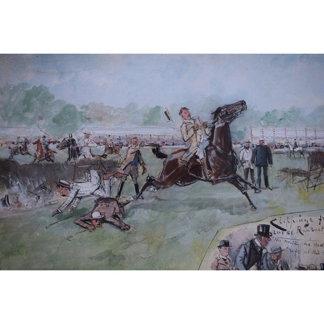 Late 19th Century Clippings From the Catalogue Lot 51. Rumbustical by Disturbance Watercolour by Finch Mason For Sale - Image 5 of 6