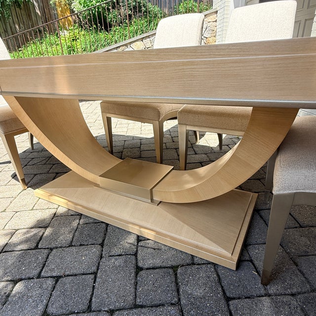 Caracole Fan Expanding Dining Table With Set of 8 Side Chairs For Sale - Image 12 of 14