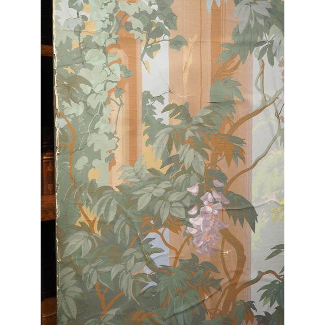 An absolutely stunning display of art, measuring almost 10 feet tall and over eight feet wide, this papier peinte dates to...
