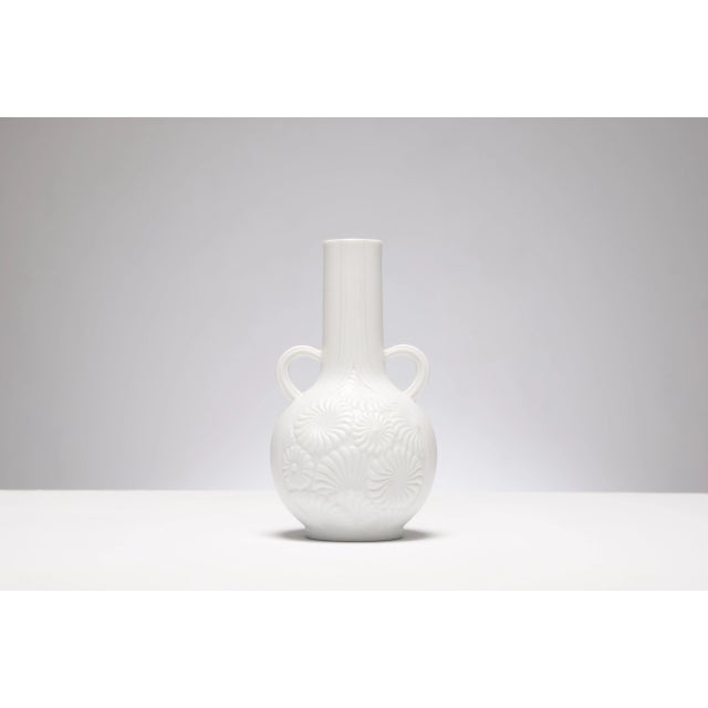 Biscuit Porcelain Vase from AK Kayser, 1960s For Sale - Image 6 of 6
