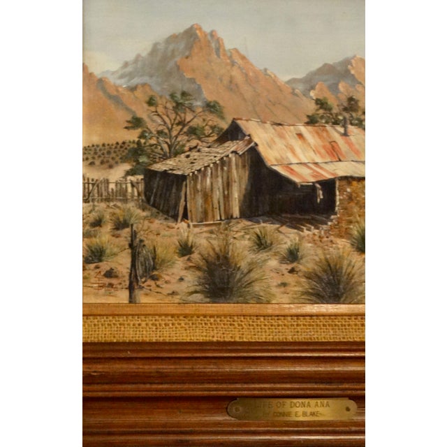 'Dona Ana Southwest Desert Cabin View' Oil Painting, Connie Blake For Sale - Image 4 of 12