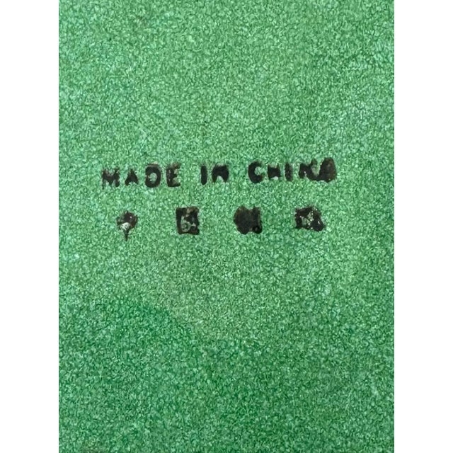 Very Rare Famille Verte Enamel on Copper Decorative Serving Platter, 19th Century China - Marked For Sale - Image 4 of 6