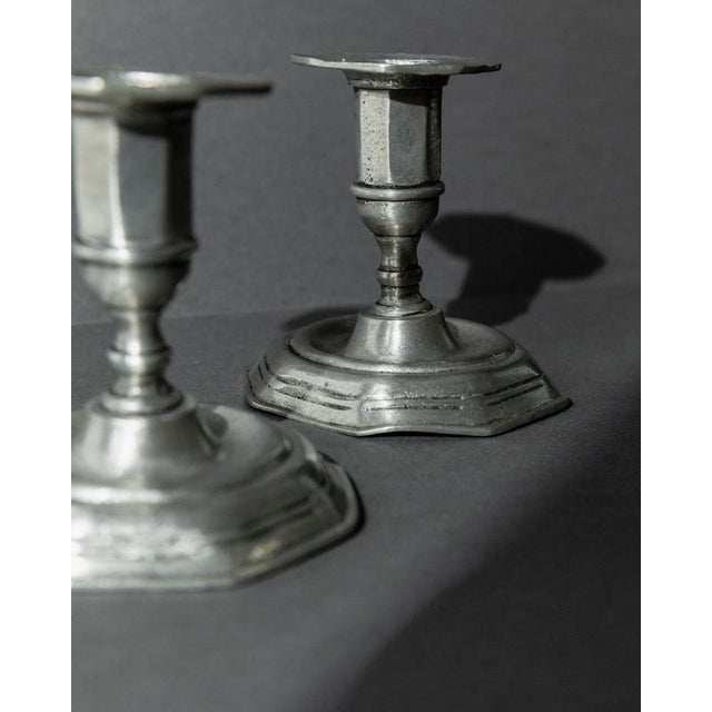 Antique Pewter Candleholders, Italy, 1900s, Set of 2 For Sale - Image 10 of 11