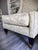 Custom Pair Pearson Wingback Jacquard Leaf Vine Transitional Chairs For Sale - Image 10 of 15