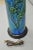 Vintage Mid 20th Century Tall Royal Haeger Attr Blue Glazed Ceramic Pottery Floral Table Lamp For Sale - Image 10 of 12