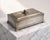 An elegant swedish art deco pewter cigar box crafted by gab guldsmedsaktiebolaget, dated 1934. This refined rectangular...