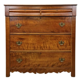 Antique 19th Century Cherry American Empire / Federal Style Chest of Drawers For Sale