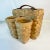 We have here a delightful maple slat woven Wine Basket. It has two cylinder compartments to carry two bottles of wine....
