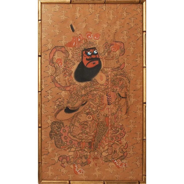 Japanese C. 1900-1940s Japanese Kabuki Actors Watercolor Paintings - A Pair For Sale - Image 3 of 12