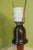 Mid-Century Modern Mid-Century Modern Modeline Style Walnut and Glass End Table Lamp For Sale - Image 3 of 13