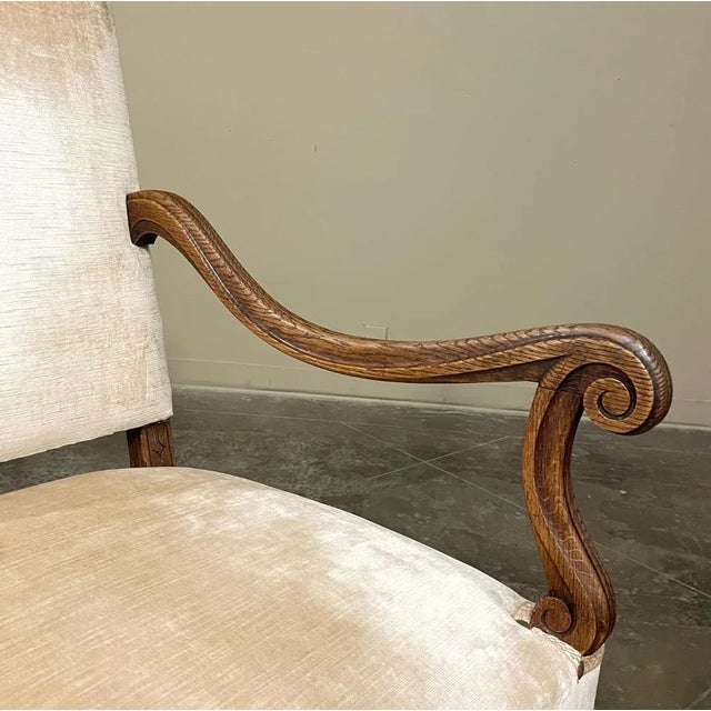 Pair 19th Century French Louis XIV Armchairs ~ Fauteuils With Mohair For Sale - Image 11 of 13