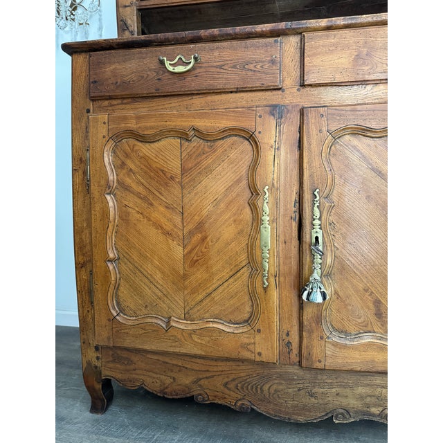 Mid 19th Century Mid 19th Century French Antique Vaisselier Two Door Buffet Cabinet For Sale - Image 5 of 12