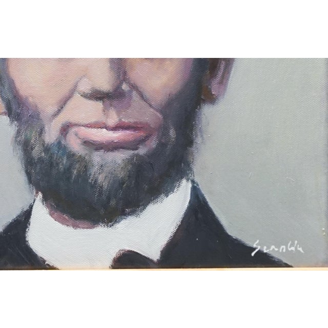 Sean Wu Original Oil Portrait of President Lincoln For Sale - Image 4 of 5